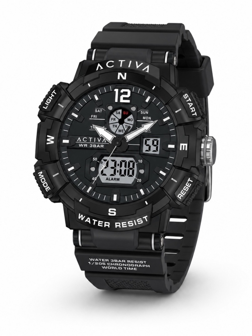 Activa X Invicta Digital Men’s Watch, 53mm - Black (New in box)